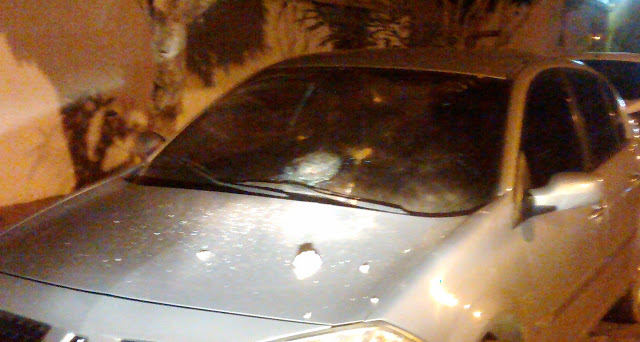 Carros foram danificados nas proximidades do Xamegão em Cajazeiras