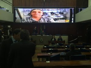 A matéria foi exibida no plenário da Assembleia Legislativa