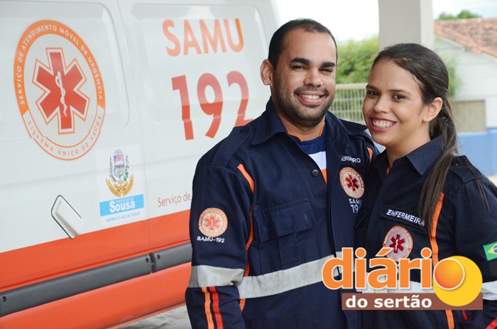 Enfermeiros do Samu Regional de Sousa (foto: Charley Garrido)