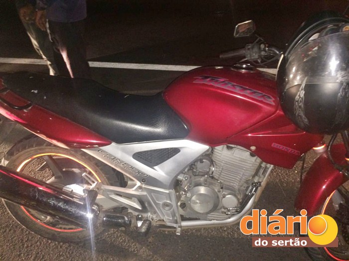 Moto usada na tentativa de assalto (foto: divulgação/polícia militar