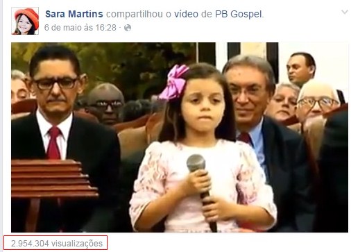 Vídeo de Sara no Facebook (foto: reprodução)