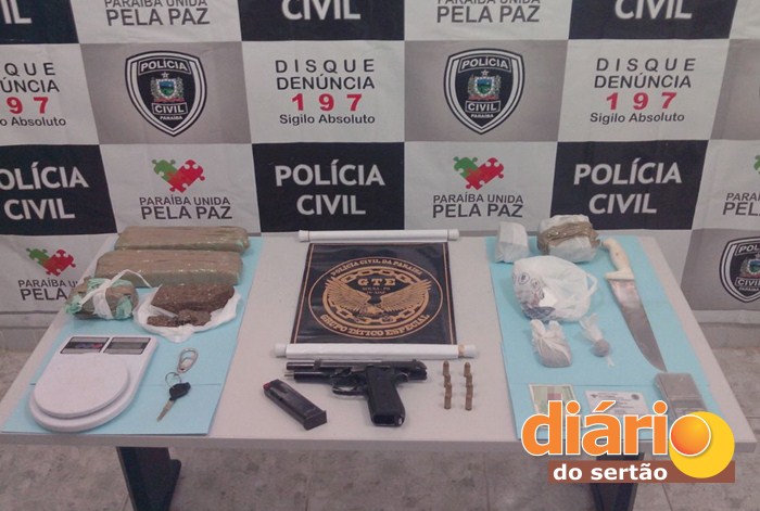 Material apreendido pelo GTE em Sousa (foto: polícia civil)