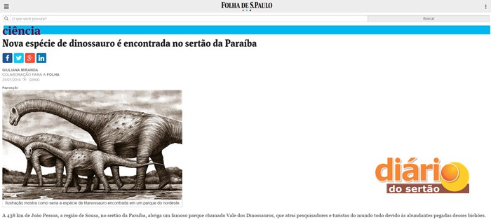 Site Folha de São Paulo trouxe a matéria da cidade sorriso (Foto: Reprodução)