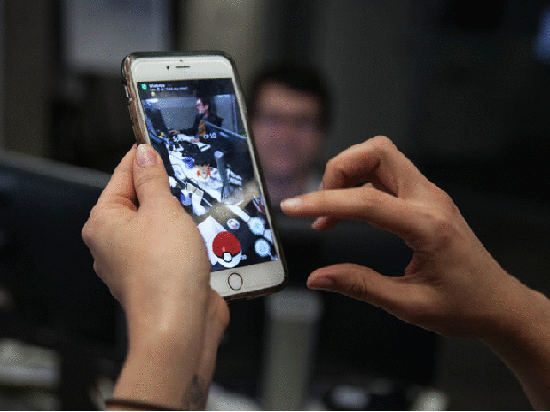 'Pokémon Go' já funciona na redação do G1, em São Paulo (Foto: Marcelo Brandt/G1) 