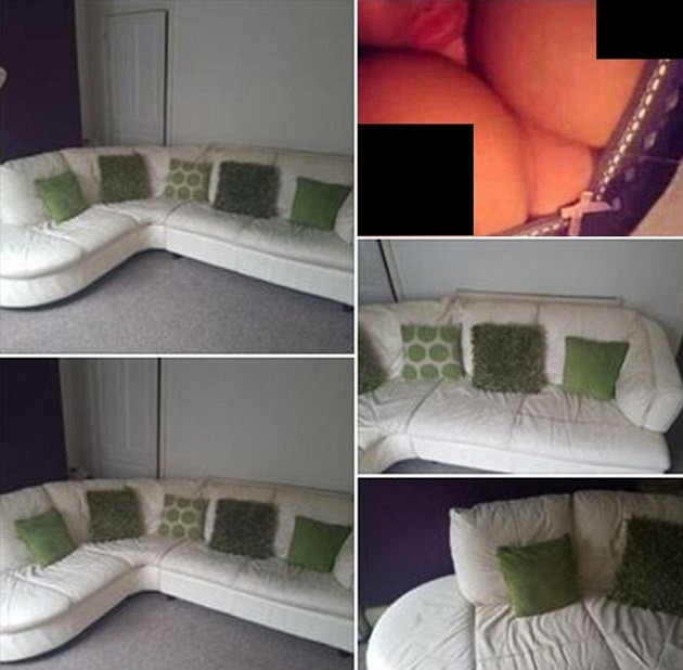 Uma foto perdida no anúncio de venda de um sofá (Foto: Reprodução da internet)