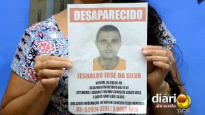 Foto de Jesualdo no cartaz de desaparecido