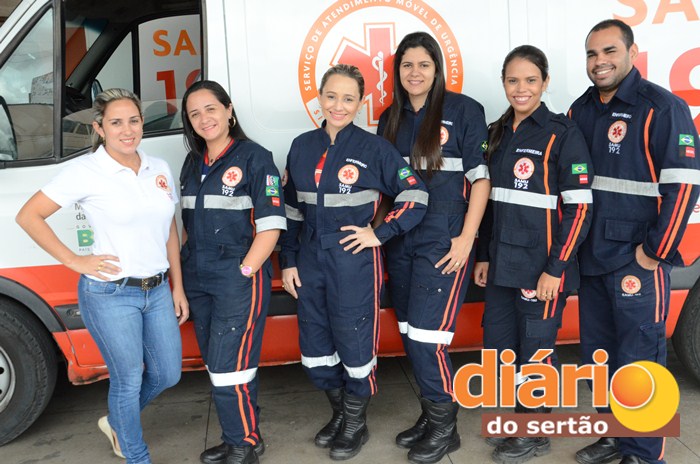 Enfermeiros do Samu Regional de Sousa (foto: Charley Garrido)