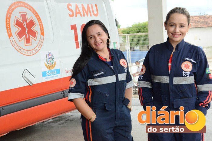 Profissionais de enfermagem do SAMU Regional de Sousa (foto: Charley garrido)