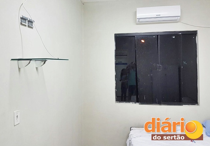 Desconhecidos levaram a TV do repouso feminino da UPA (foto: Diário do Sertão