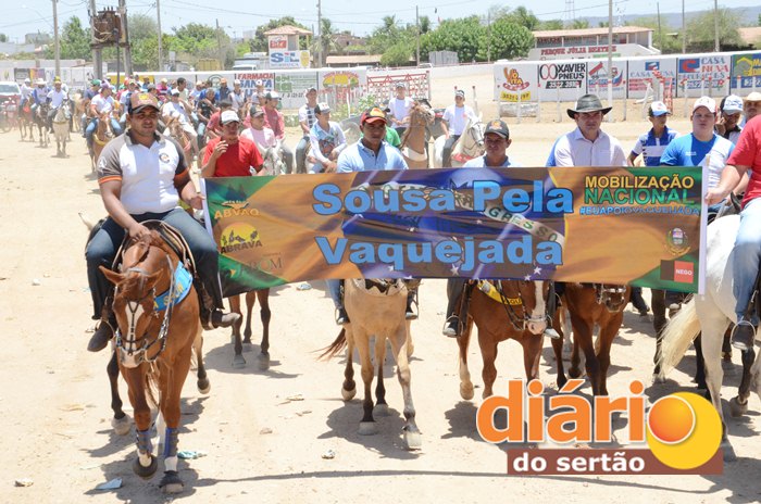 Vaqueiros realizaram protesto em Sousa (foto: Charley Garrido)