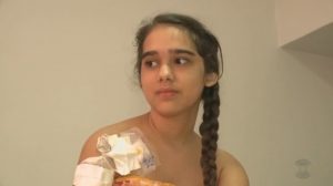 Mayra com doença rara (Foto reprodução do vídeo G1PB)