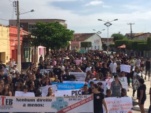 Protesto contra PEC 55 em Bonito de Santa Fé