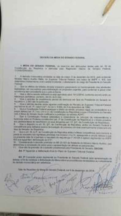© Fornecido por Estadão Documento mesa diretora que descumpre decisão do STF
