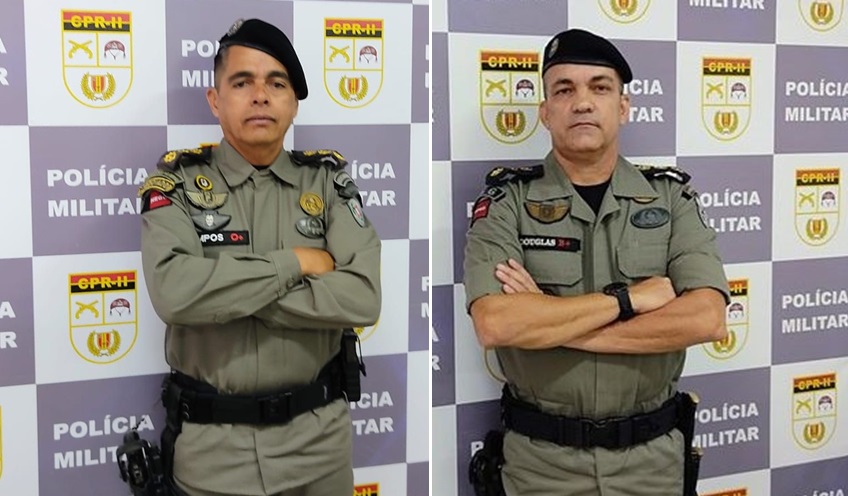 Coronel Campos e Coronel Douglas (Fotos: Reprodução/Blog do Jordan Bezerra)