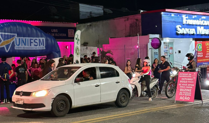 Alunos de Biomedicina Marcam o Início do Outubro Rosa em Cajazeiras com Ação de Conscientização (Foto: Diário do Sertão)