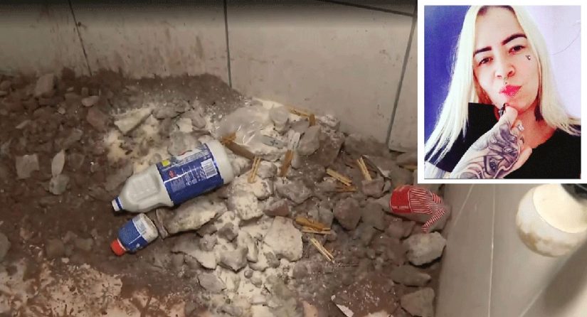 Corpo de Aline Lira foi enterrado embaixo da cama do acusado - Foto - Reprodução-TV Globo e arquivo pessoal